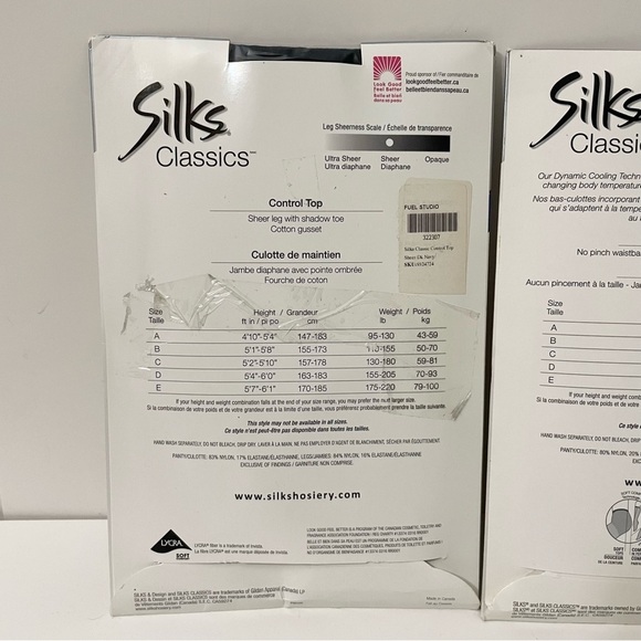 Silk Classic Control Top Sheer Pantyhose Shadow Toe Lot of 3 - Picture 9 of 12